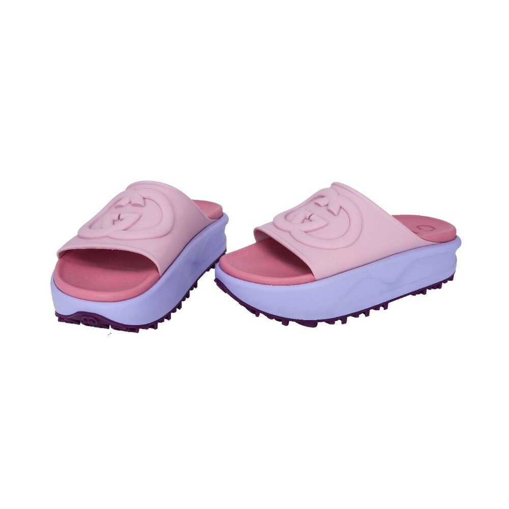 Gucci Interlocking G Rubber Slide Sandals - Picture 2 of 6